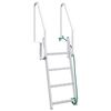 vidaXL 4-Step Dock Ladder Silver 58 x 77 x 166 cm Aluminium