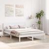 vidaXL Bed Frame White 150 x 200 cm Solid Pine wood
