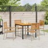vidaXL Garden Dining Set 5 pcs Beige and Brown Poly Rattan