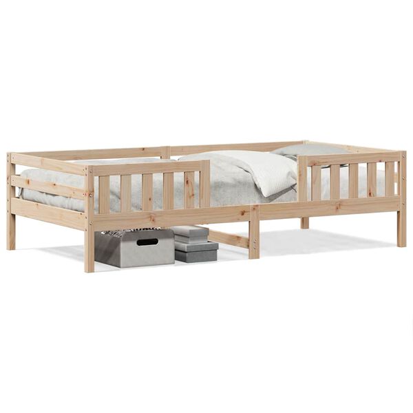 vidaXL Bed Frame 90x200 cm Solid Wood Pine