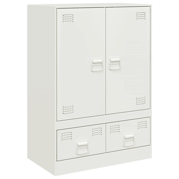 vidaXL Highboard White 67x39x95 cm Steel