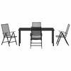 vidaXL Garden Dining Set Folding 5 pcs Anthracite Steel