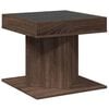 vidaXL Coffee Table with LED Brown Oak 50x50x45 cm Engineered Wood