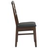 vidaXL Dining Chair 2 pcs Light Brown and Black Solid Rubber Wood