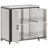 vidaXL Kitchen Storage with Shelf Silver 90 x 50 x 92 cm Steel