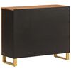 vidaXL Side Cabinet Brown and Black 90x33.5x75 cm Solid Wood Mango