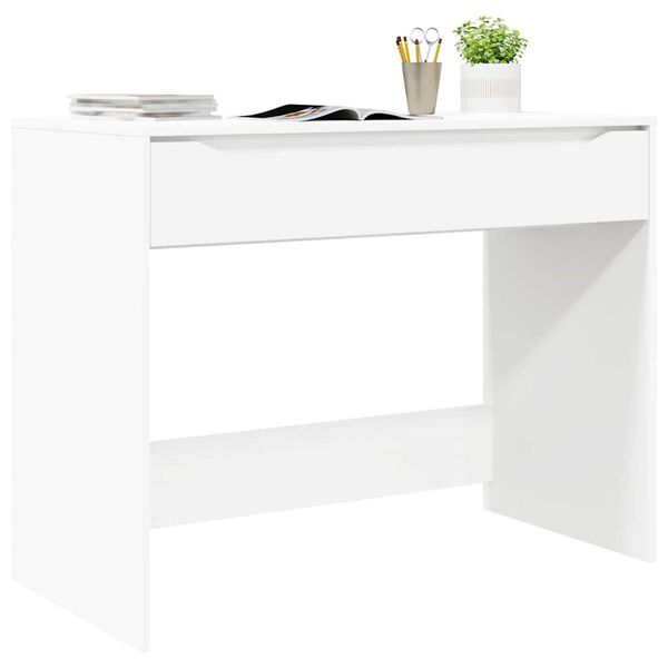 vidaXL Desk with Drawer White 100 x 50 x 78 cm Engineered Wood