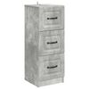 vidaXL Drawer Cabinet Concrete Grey 33 x 34.5 x 87 cm Engineered Wood