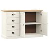 vidaXL Sideboard with Drawers VIGO 113x40x75 cm White Solid Wood Pine
