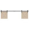 vidaXL Sliding Cabinet Door Kit 183 cm Carbon Steel