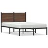 vidaXL Metal Bed Frame without Mattress Brown Oak 120x190 cm