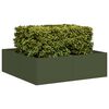 vidaXL Planter Olive Green 100x100x30 cm Steel