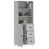 vidaXL Highboard Concrete Grey 69.5x34x180 cm Engineered Wood