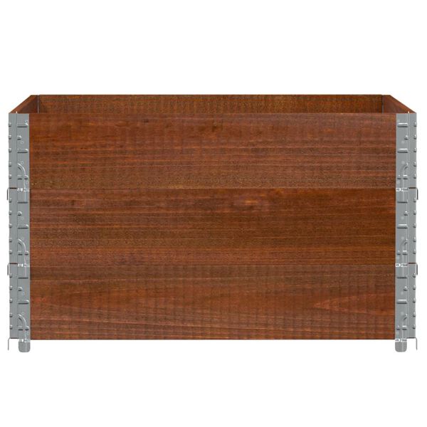 vidaXL Garden Planter Brown 100x100 cm Solid Wood Pine