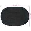 vidaXL Area Rugs Oval Black 152 x 245 cm Jute