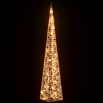 vidaXL Christmas Light Cone 60 LEDs Warm White 120 cm Acrylic