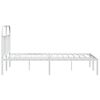 vidaXL Metal Bed Frame without Mattress with Headboard White 160x200cm