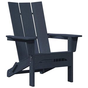vidaXL Folding Adirondack Chair Navy Blue 80.5 x 74.5 x 92 cm HDPE