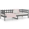 vidaXL Day Bed without Mattress Grey 90x200 cm Solid Wood Pine