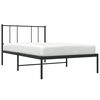 vidaXL Metal Bed Frame without Mattress with Headboard Black 75x190cm