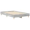 vidaXL Bed Frame No Mattress Grey Sonoma 135x190 cm Double Engineered Wood