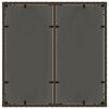 vidaXL Garden Table with Glass Top Brown 90x90x75 cm Poly Rattan