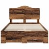 vidaXL Bed Frame with Headboard Old Wood 120 x 190 cm Engineered Wood