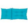 vidaXL Garden Highback Chair Cushions 4 pcs Turquoise 120x50x7 cm Fabric