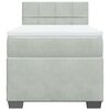vidaXL Box Spring Bed with Mattress Light Grey 100x200 cm Velvet
