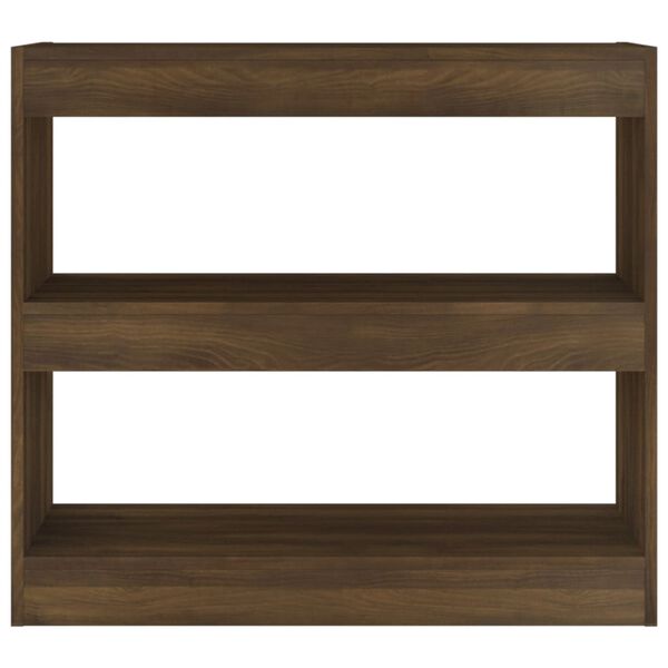 vidaXL Book Cabinet/Room Divider Brown Oak 80x30x72 cm