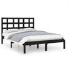 vidaXL Bed Frame without Mattress Black 140x190 cm Solid Wood