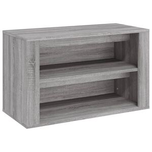 vidaXL Shoe Rack Grey Sonoma 75x35x45 cm Engineered Wood