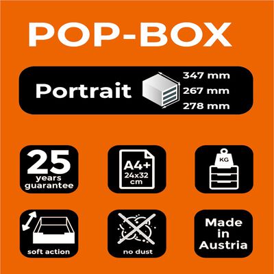 Exacompta Pop-Box Desktop Drawer Set with 4 Drawers White