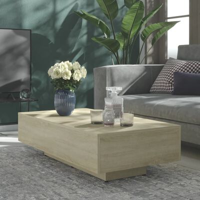 vidaXL Coffee Table Sonoma Oak 100x49.5x31 cm Engineered Wood