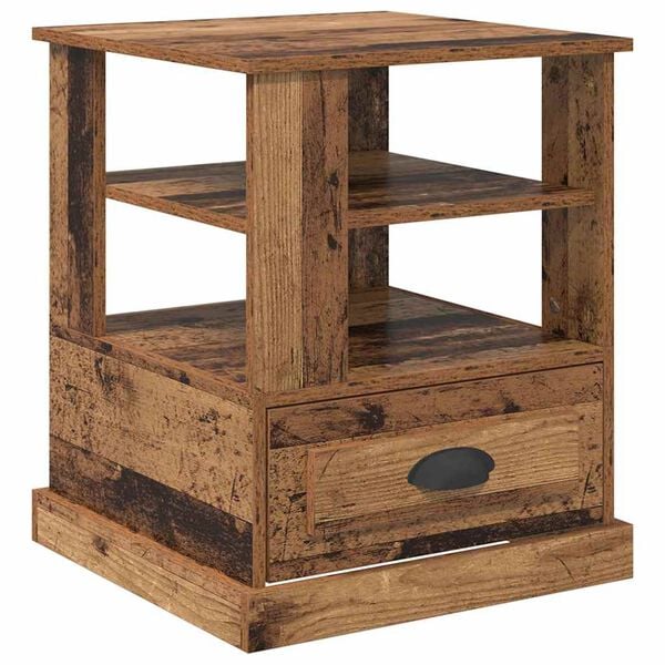 vidaXL Bedside Cabinet Old Wood 50 x 50 x 60 cm Engineered Wood