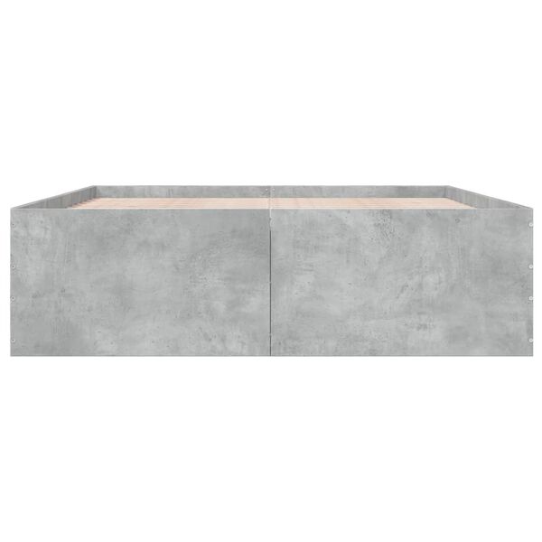vidaXL Bed Frame without Mattress Concrete Grey 150x200 cm