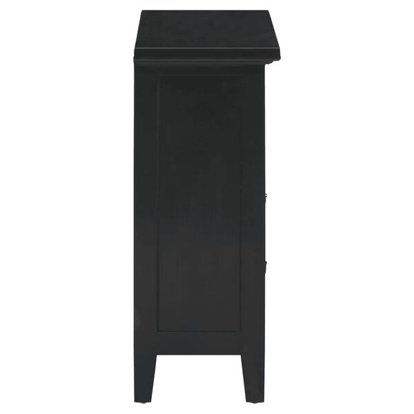 vidaXL Bedside Cabinet Black 60x30x75 cm Solid Wood Mahogany