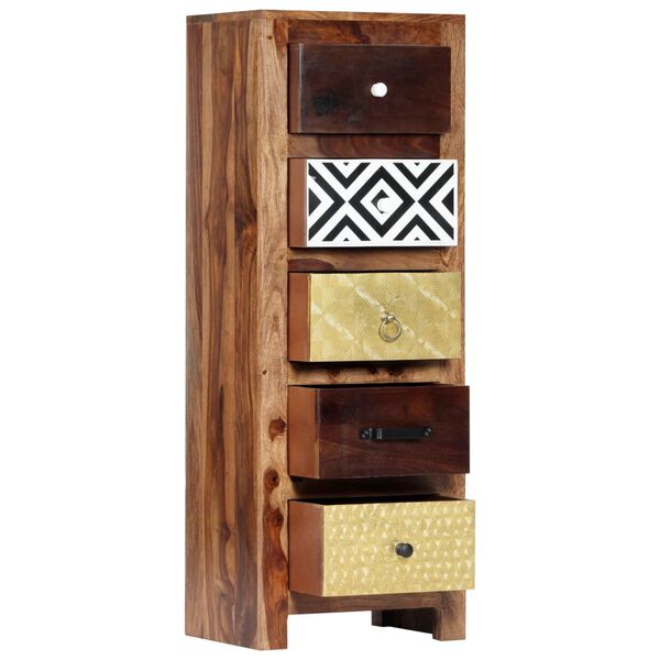 vidaXL Side Cabinet 40x30x110 cm Solid Acacia Wood
