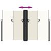 vidaXL Retractable Side Awning Cream 160x1000 cm