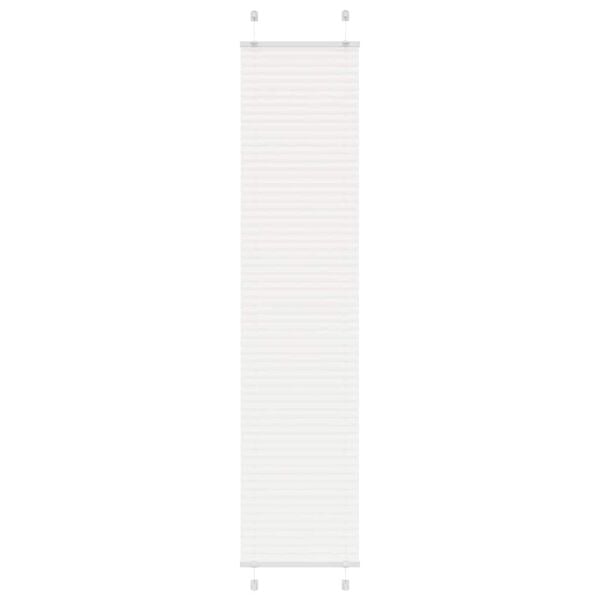 vidaXL Pleated Blind White 40x200 cm Fabric Width 39.4 cm Polyester