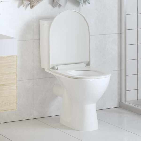 vidaXL Soft-close Toilet Seat with Quick-release Design White