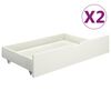 vidaXL Bed Frame without Mattress White Solid Wood 180x200 cm Super King