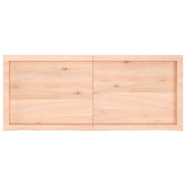 vidaXL Wall Shelf 120x50x(2-6) cm Untreated Solid Wood Oak