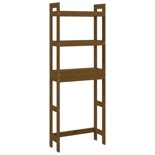 vidaXL Toilet Rack Honey Brown 63x26x171 cm Solid Wood Pine