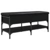 vidaXL Shoe Bench Black 102x42x45 cm Engineered Wood