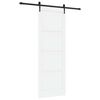 vidaXL Sliding Door ORKDAL White and Black 83 x 232 cm Solid Pine Wood