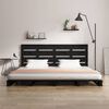 vidaXL Bed Frame without Mattress Black 140x190 cm Solid Wood Pine