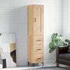 vidaXL Highboard Sonoma Oak 34.5x34x180 cm Engineered Wood