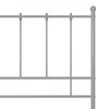vidaXL Bed Frame without Mattress Grey Metal 100x200 cm