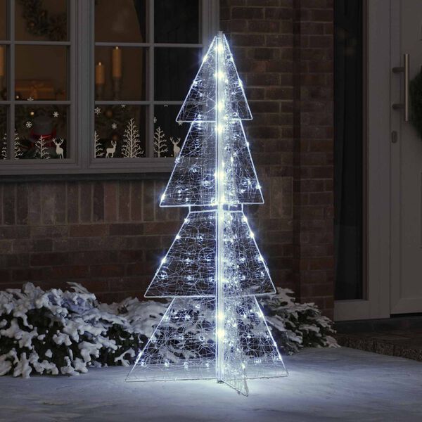 vidaXL Christmas Tree with 160 LEDs Cold White 150 cm Acrylic